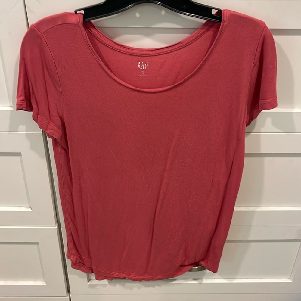 Gap red washed relaxed fit extra small top